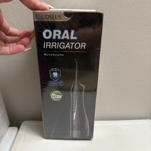 Coslus Oral Irrigator Water Dental Flosser Teeth Cleaning Cordless Black